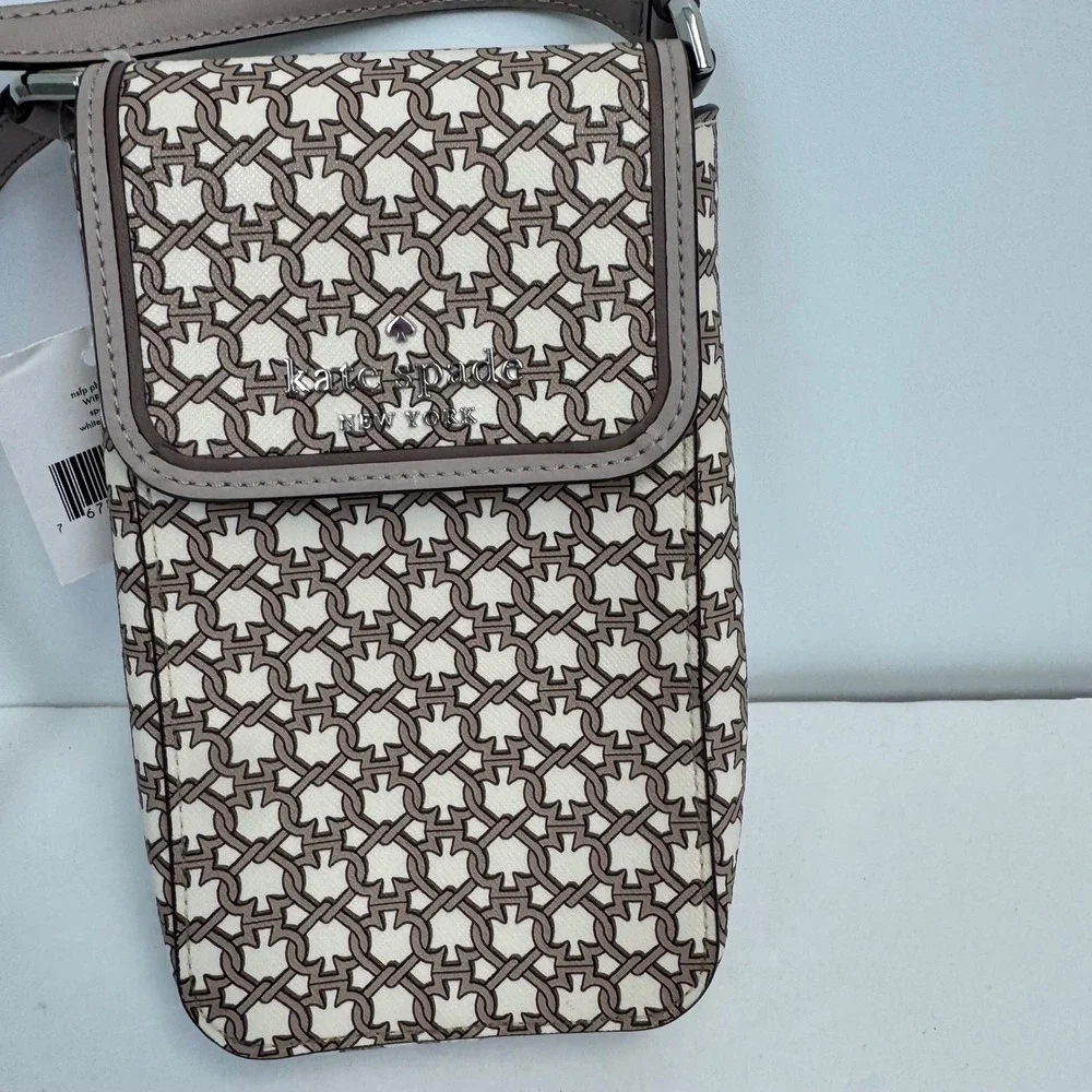 Kate Spade Spade Link Phone Crossbody Bag White Multi WIR00050 NWT